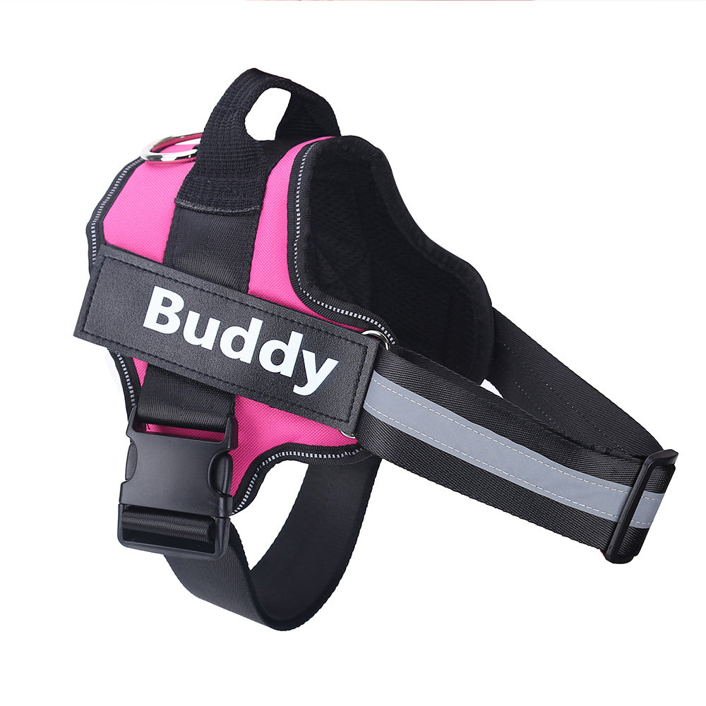Personalized No-Pull Dog Harness | Reflective & Adjustable Pet Vest with Custom Name Patch