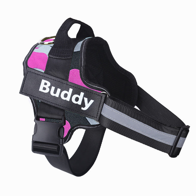 Personalized No-Pull Dog Harness | Reflective & Adjustable Pet Vest with Custom Name Patch