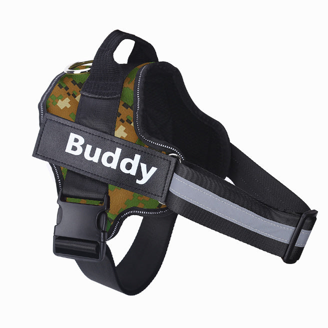 Personalized No-Pull Dog Harness | Reflective & Adjustable Pet Vest with Custom Name Patch