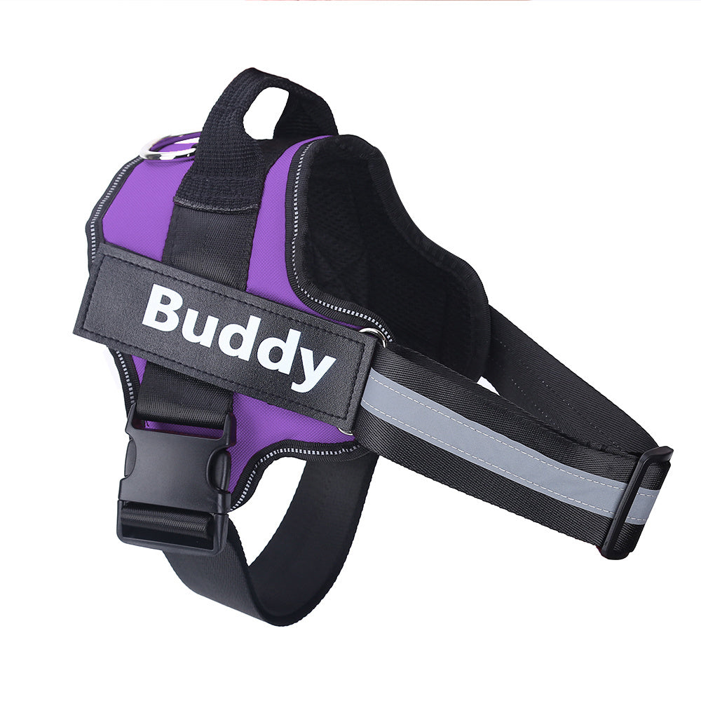 Personalized No-Pull Dog Harness | Reflective & Adjustable Pet Vest with Custom Name Patch