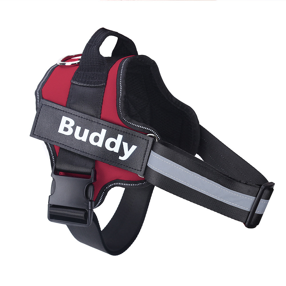 Personalized No-Pull Dog Harness | Reflective & Adjustable Pet Vest with Custom Name Patch