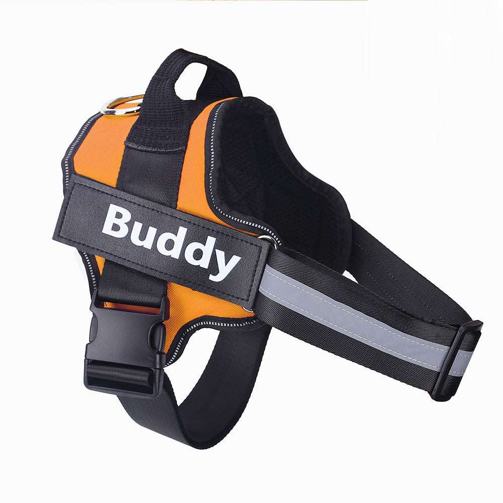 Personalized No-Pull Dog Harness | Reflective & Adjustable Pet Vest with Custom Name Patch