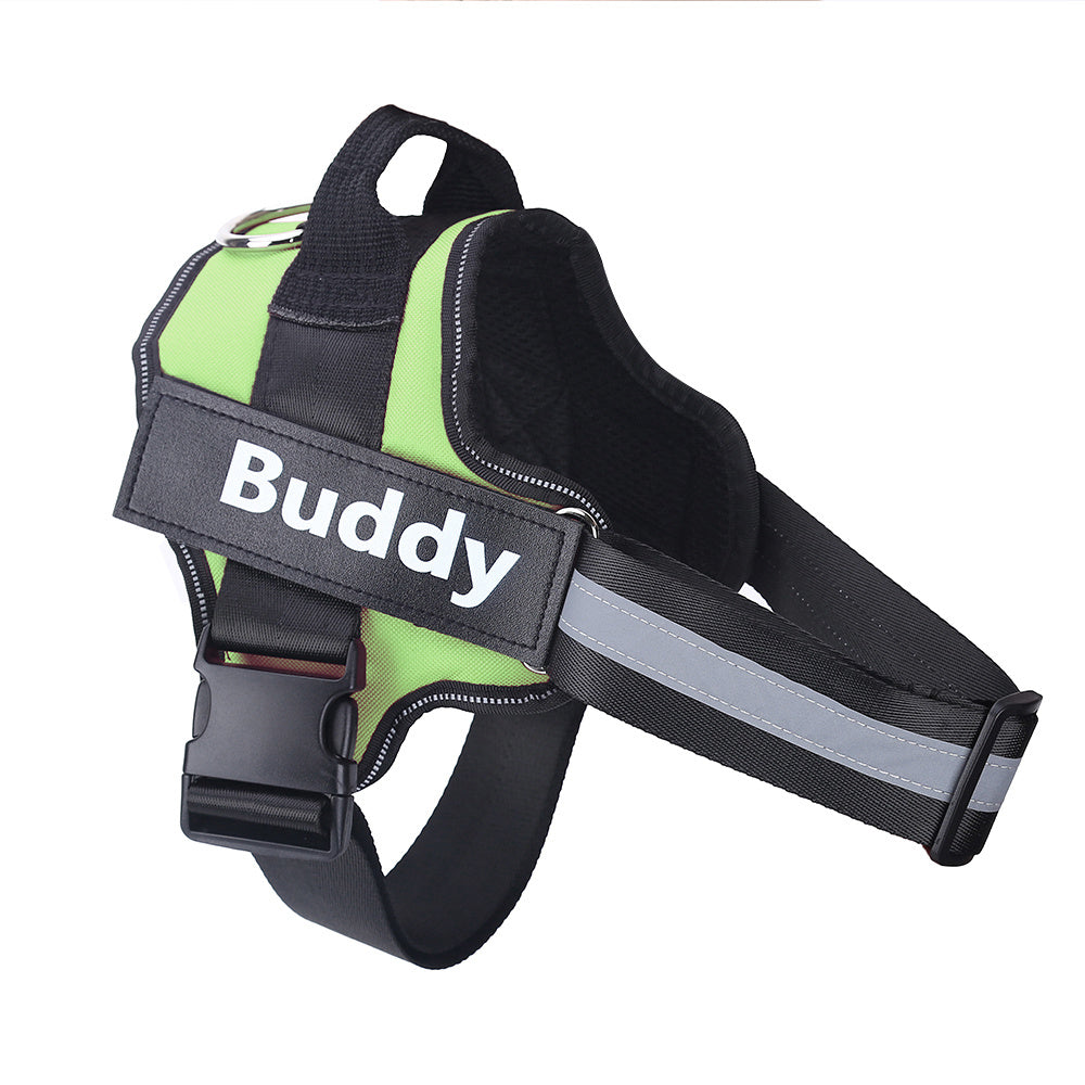 Personalized No-Pull Dog Harness | Reflective & Adjustable Pet Vest with Custom Name Patch