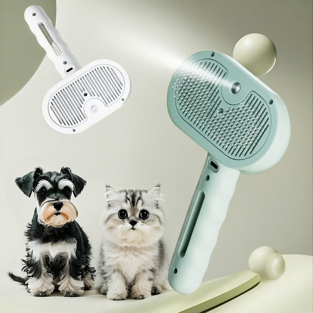 2-in-1 Pet Grooming Spray Comb for Dogs & Cats | Hair Remover & Dematting Tool