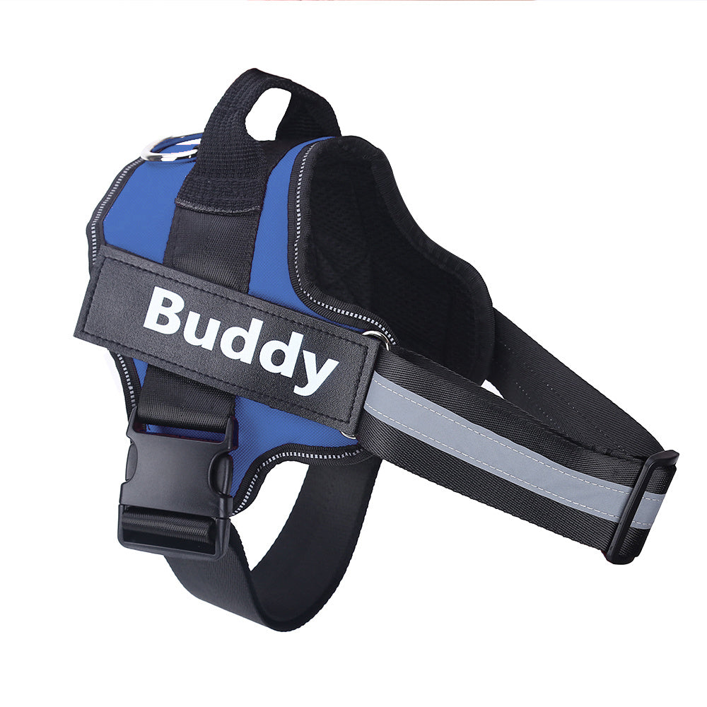Personalized No-Pull Dog Harness | Reflective & Adjustable Pet Vest with Custom Name Patch