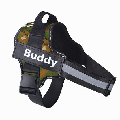 Personalized No-Pull Dog Harness | Reflective & Adjustable Pet Vest with Custom Name Patch