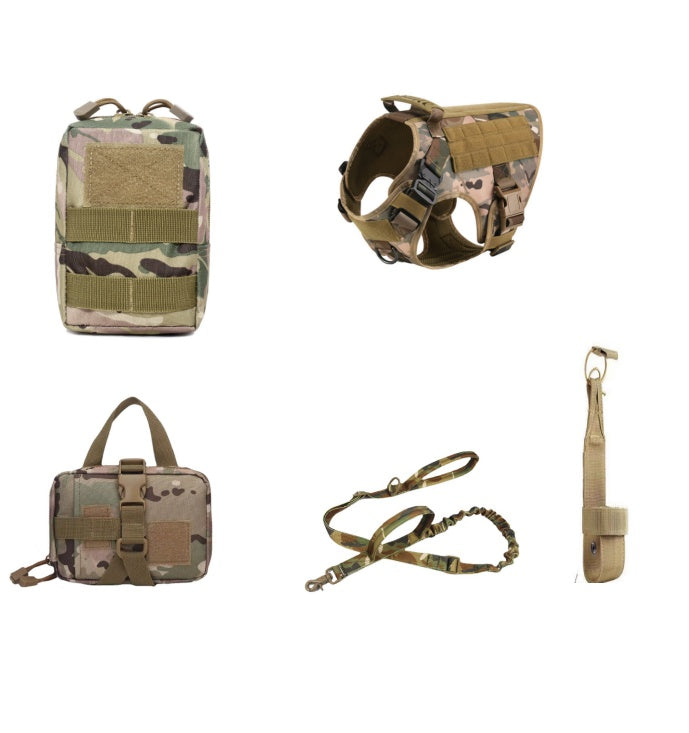 Tactical Dog Harness & Leash Set – K9 Training Vest