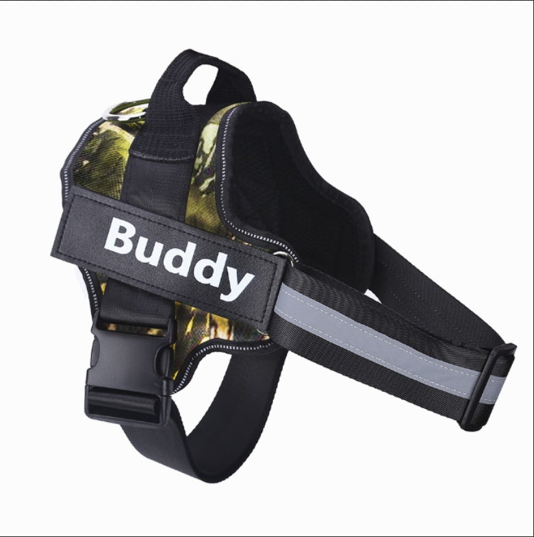 Personalized No-Pull Dog Harness | Reflective & Adjustable Pet Vest with Custom Name Patch