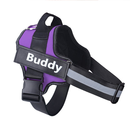 Personalized No-Pull Dog Harness | Reflective & Adjustable Pet Vest with Custom Name Patch