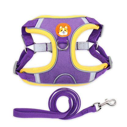 Reflective Mesh Dog & Cat Harness with Leash