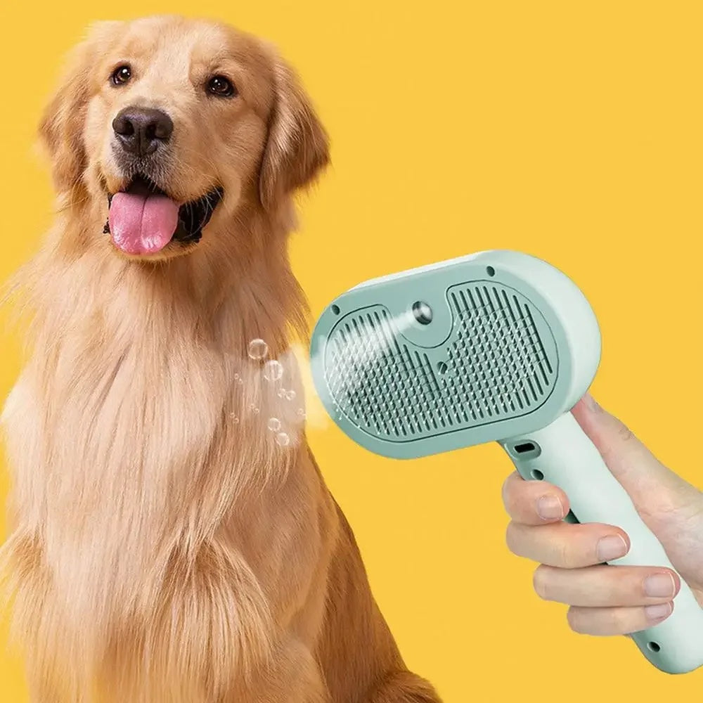 2-in-1 Pet Grooming Spray Comb for Dogs & Cats | Hair Remover & Dematting Tool
