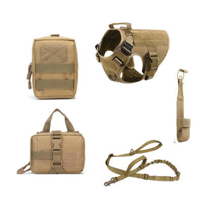 Tactical Dog Harness & Leash Set – K9 Training Vest