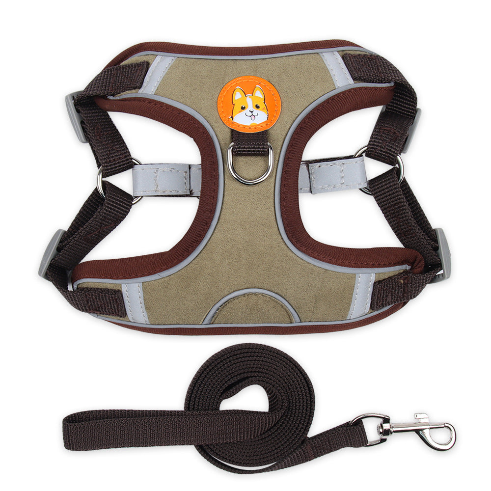 Reflective Mesh Dog & Cat Harness with Leash